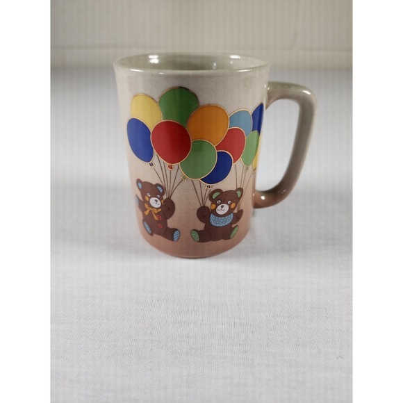 Otagiri Other - Otagiri Japan Stoneware Coffee Tea Mug Teddy Bears with Balloons Multicolor